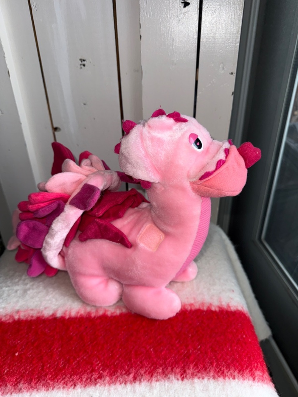 Vintage Be Mores 1987 Dragon Dinosaur Plush Stuffed Animal Toy 12” Hasbro Ganz